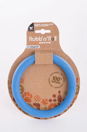 Produktbild von Martin Sellier Rubb'n Roll Hundespielzeug Ring aus Naturkautschuk Blau