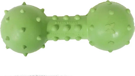 Martin Sellier Rubb'n Treats Kauspielzeug Hanteln aus Gummi Grün Größe M – Bild 1 von 1
