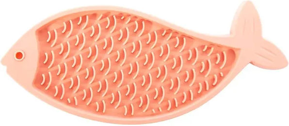 Produktbild von Martin Sellier Silikon Lickmatte Fisch Design Rosa