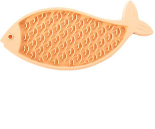 Produktbild von Martin Sellier Silikon Lickmatte Fisch in Gelb