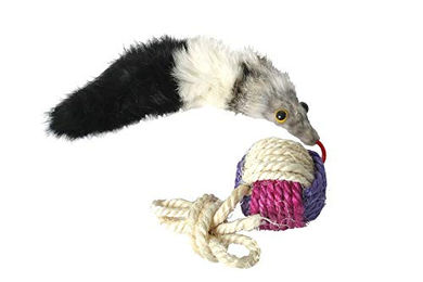 Produktbild von Martin Sellier Sisal Spielzeug mit Kaninchenfell für Kaninchen