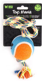 Martin Sellier Tennisball mit Schnur für Hunde bunt 55 cm – Bild 1 von 3