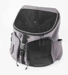 Produktbild von Martin Sellier Transportbox Rucksack für Hunde und Katzen Grau aus Polyester