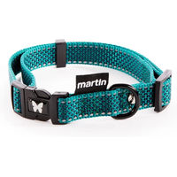 Produktbild von Martin Sellier Verstellbares Hundehalsband aus Nylon Grösse M Blau Türkis