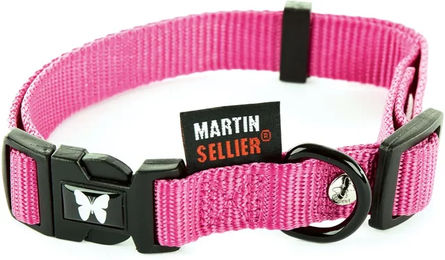 Martin Sellier Verstellbares Hundehalsband aus Nylon in Rosa oder Bunt Größe XS – Bild 1 von 2
