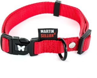 Produktbild von Martin Sellier Verstellbares Hundehalsband aus Nylon in Rot für Riesenrassen 25-65 cm