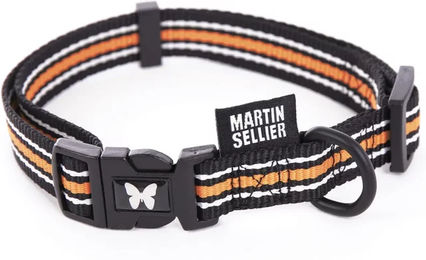 Produktbild von Martin Sellier Verstellbares Hundehalsband Trio aus Nylon in Orange Bunt Größe XS