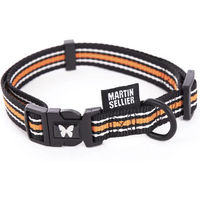 Produktbild von Martin Sellier Verstellbares Hundehalsband Trio aus Nylon in Orange Bunt Größe XS