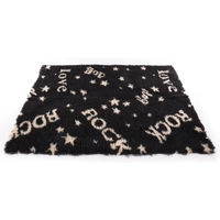 Produktbild von Martin Sellier Vetbed Ethnic Hundematte aus Fleece Schwarz/Weiß 75x100 cm