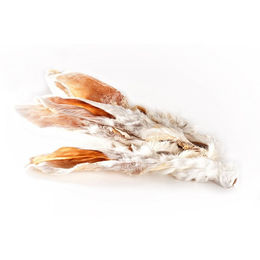Produktbild von Mascota Vital Hundesnack Kaninchenohren mit Fell Naturkauartikel ohne Farb- und Aromastoffe 100g - 100 g