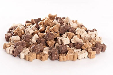 Produktbild von mascota vital Miniknochen Belohnungssnack Mix Lamm Gans Lachs getreidefrei 200g