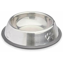 Produktbild von Mascow Futternapf für Hunde aus Metall und Gummi in Silber und Grau 15 x 4 x 15 cm 24 Stück