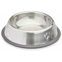 Produktbild von Mascow Futternapf für Hunde aus Metall und Gummi in Silber und Grau 15 x 4 x 15 cm 24 Stück