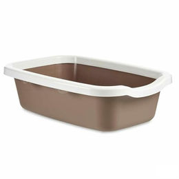 Produktbild von Mascow Katzentoilette aus Kunststoff in Weiß und Beige 38 x 16 x 58,5 cm