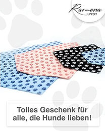 MATE FOR DOGS Hunde Halstuch Bandana aus Baumwolle Blau Größe L – Bild 1 von 6