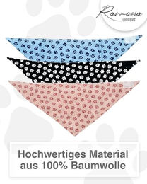 Mate For Dogs Hunde Halstuch Bandana aus Baumwolle Schwarz Größe L – Bild 1 von 3