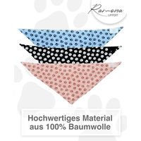 Produktbild von Mate For Dogs Hunde Halstuch Bandana aus Baumwolle Schwarz Größe L