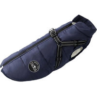Produktbild von Mate for dogs Hundemantel Winterjacke mit integriertem Brustgeschirr wasserabweisend gefüttert Blau