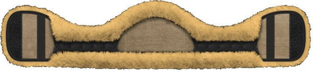 Produktbild von Mattes Lammfell für Kurzgurt asymmetrisch in Beige oder Gelb