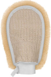 Mattes Pflegehandschuh mit Sisal in Hellgelb Größe L – Bild 1 von 1