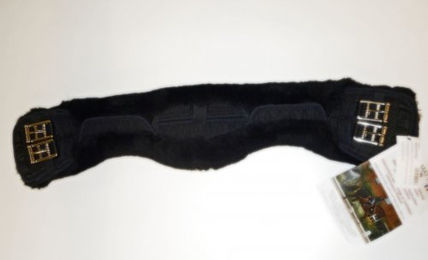 Mattess Mondkurzgurt mit abnehmbarem Lammfellbezug Schwarz 75 cm – Bild 1 von 2