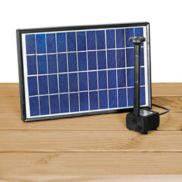 Mauk Solar Multifunktionspumpe für Teich und Garten mit 300l/h Förderleistung und 6W Leistung in Schwarz aus Kunststoff – Bild 1 von 13