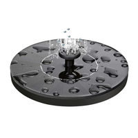 Produktbild von MAUK Solar Springbrunnen für außen mit 6 Fontänenaufsätzen und Abstandshaltern in Schwarz
