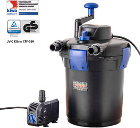 MAUK Teichdruckfilter Set ECO mit 9W UVC Klärer, Spin Clean Reinigung und Pumpe für Teiche bis 4000 Liter – Bild 1 von 6