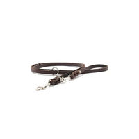 Produktbild von Maul Ledermanufaktur Premium Hundeleine aus Leder und Nylon in Dunkelbraun 12mm
