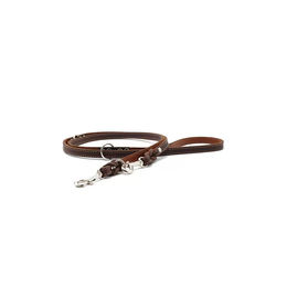 Produktbild von Maul Ledermanufaktur Premium Leder-Leine für Hunde in Dunkelbraun-Cognac 20mm