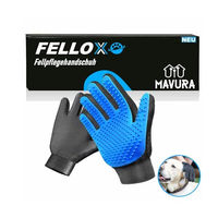 Produktbild von MAVURA Fellpflegehandschuh aus Gummi für Hunde und Katzen in Schwarz