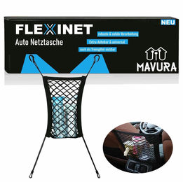 MAVURA FLEXINET Hundegitter Auto Netztasche Organizer Schutznetz Trenngitter Schwarz – Bild 1 von 7