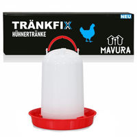 Produktbild von MAVURA Geflügeltränke Wasserspender für Hühner aus Kunststoff in Weiß