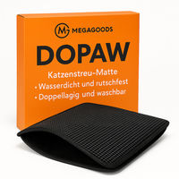 Produktbild von MAVURA Katzenstreu Matte wasserdicht und rutschfest doppellagig waschbar Schwarz