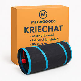 MAVURA Katzentunnel Rascheltunnel aus Polyester in Schwarz faltbar – Bild 1 von 5