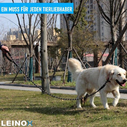 MAVURA Reflektierende Joggingleine aus Nylon für Hunde in Grün oder Blau - 150 cm – Bild 1 von 4
