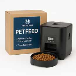 MAVURA Smarter Futterautomat für Katzen und Hunde mit Timer in Schwarz aus Kunststoff – Bild 1 von 5