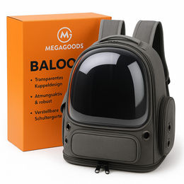 MAVURA Transparenter Katzenrucksack aus Polyester in Grau für Haustiere und Reisen – Bild 1 von 5
