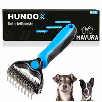 Produktbild von MAVURA Unterfellbürste aus Edelstahl für Hunde und Katzen in Blau für alle Größen