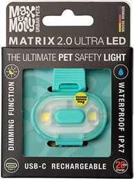Max & Molly Matrix 2.0 Ultra LED Hundelicht Türkis wasserfest und USB wiederaufladbar – Bild 1 von 13
