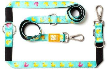 Max & Molly Multifunktions Hundeleine Ducklings S mit 2 Karabinern und Neopren Polsterung Gelb Bunt – Bild 1 von 8