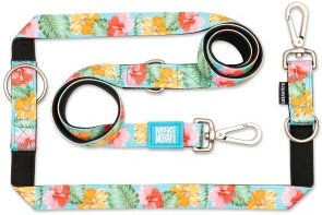 Max & Molly Multifunktions Hundeleine Exotique XS gepolstert mit Neopren und 2 Karabinern bunt – Bild 1 von 9