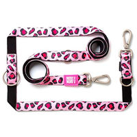 Produktbild von Max & Molly Multifunktions Hundeleine Leopard Pink Rosa S mit Neopren gepolstert - 2 m