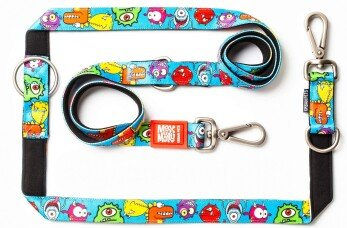 Max & Molly Multifunktions Hundeleine Little Monsters L gepolstert mit Neopren und 2 Karabinern 2m – Bild 1 von 9