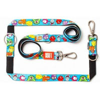 Produktbild von Max & Molly Multifunktions Hundeleine Little Monsters L gepolstert mit Neopren und 2 Karabinern 2m