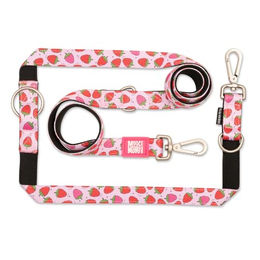 Max & Molly Multifunktions-Hundeleine Strawberry Dream Rosa L mit Neopren-Polsterung – Bild 1 von 3