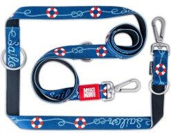 Max & Molly Multifunktionsleine Sailor S Blau aus Neopren – Bild 1 von 2