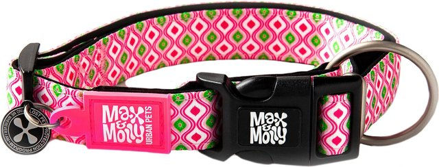 Max & Molly Smart ID Halsband aus Polyester in Rosa Bunt Größe L – Bild 1 von 2