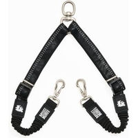 Produktbild von Max & Molly Urban Pets Doppelleine Matrix 2.0 aus Kunstleder Schwarz M-L