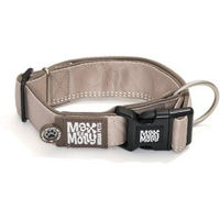 Produktbild von Max & Molly Urban Pets Hundehalsband Gotcha! mit Smart ID, gepolstertes Neopren, wasserabweisend, Beige, 37-57cm